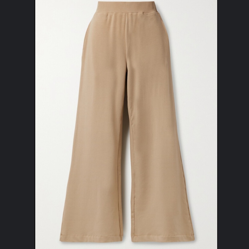 L'Agence Campbell Stretch Cotton And Modal-blend Wide-leg Pants